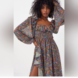 For Love And Lemons Multicolor Floral Dress